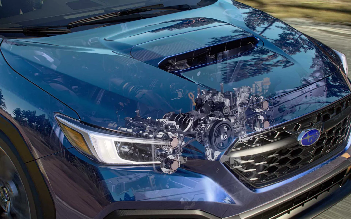 Close-up of WRX Engine